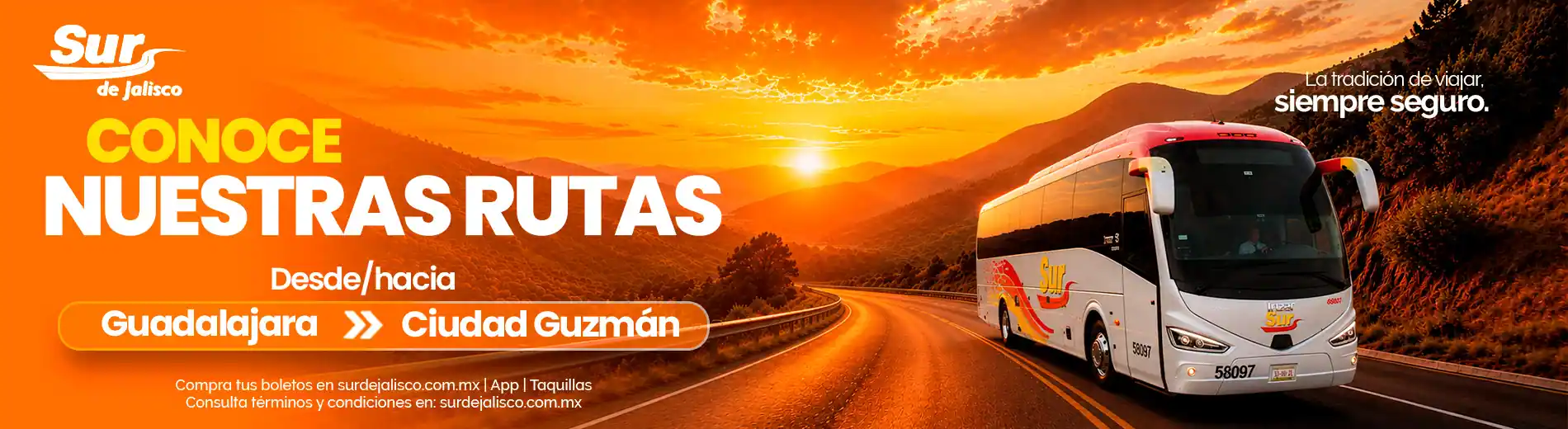 Viaja desde Guadalajara hacia Cd. Guzman con Sur de Jalisco