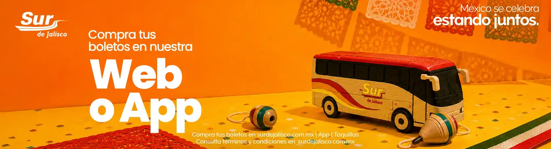 Compra en web o app y celebra a México con Sur de Jalisco