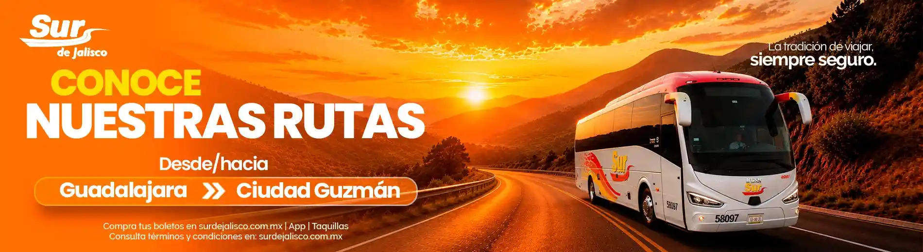 Viaja desde y hacia Guadalajara y Cd. Guzmán con Sur de Jalisco y Nuevo Horizonte